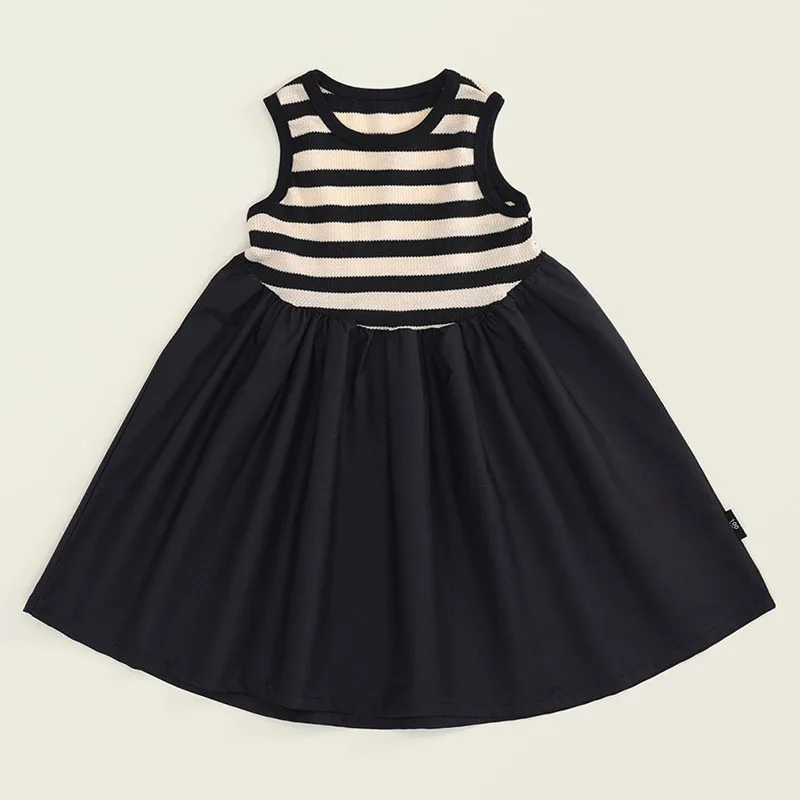 

Summer Children Clothes Girls Korean Fashion Stripe Princess Sleeveless Baby Dresses Toddler Dress Boutique Kids Clothing B060