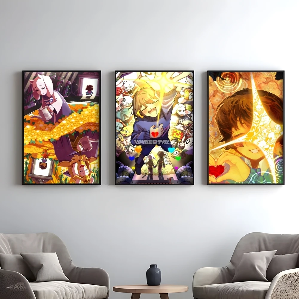 Video Game U-undertale Poster Elegant And Affordable Wall Art Stickers For Dormitory Living Room And Bedroom Spaces