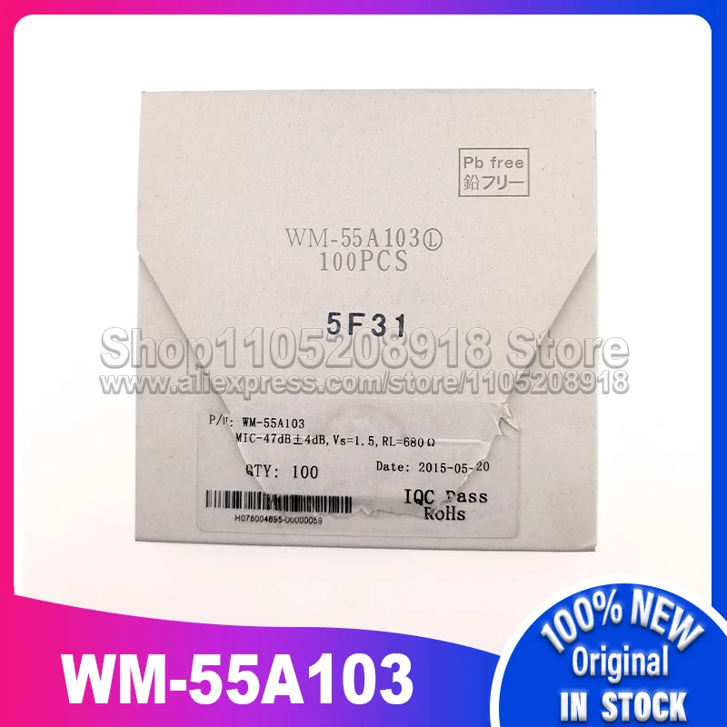 

Unidirectional electret condenser microphone (mic head)10PCS/LOT WM55A103 WM-55A103 MICROPHONE 100% New original stock