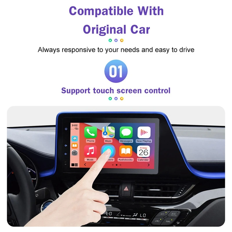Wireless Per Apple Carplay Android Auto Per TOYOTA Touch 2 Entune2.0 Highlander Sienna Prius Yaris Camry 14-19