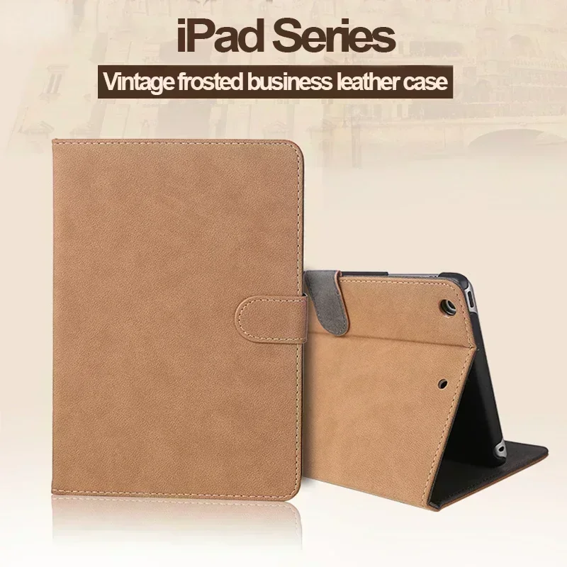 British Retro Case For iPad 2 3 4th 5 6 Air 1 2 Air 3 4 5 10.9 Pro 11 Mini 6 5 4th 3 2 1 iPad 7 8 9 10th Frosted Business Cover