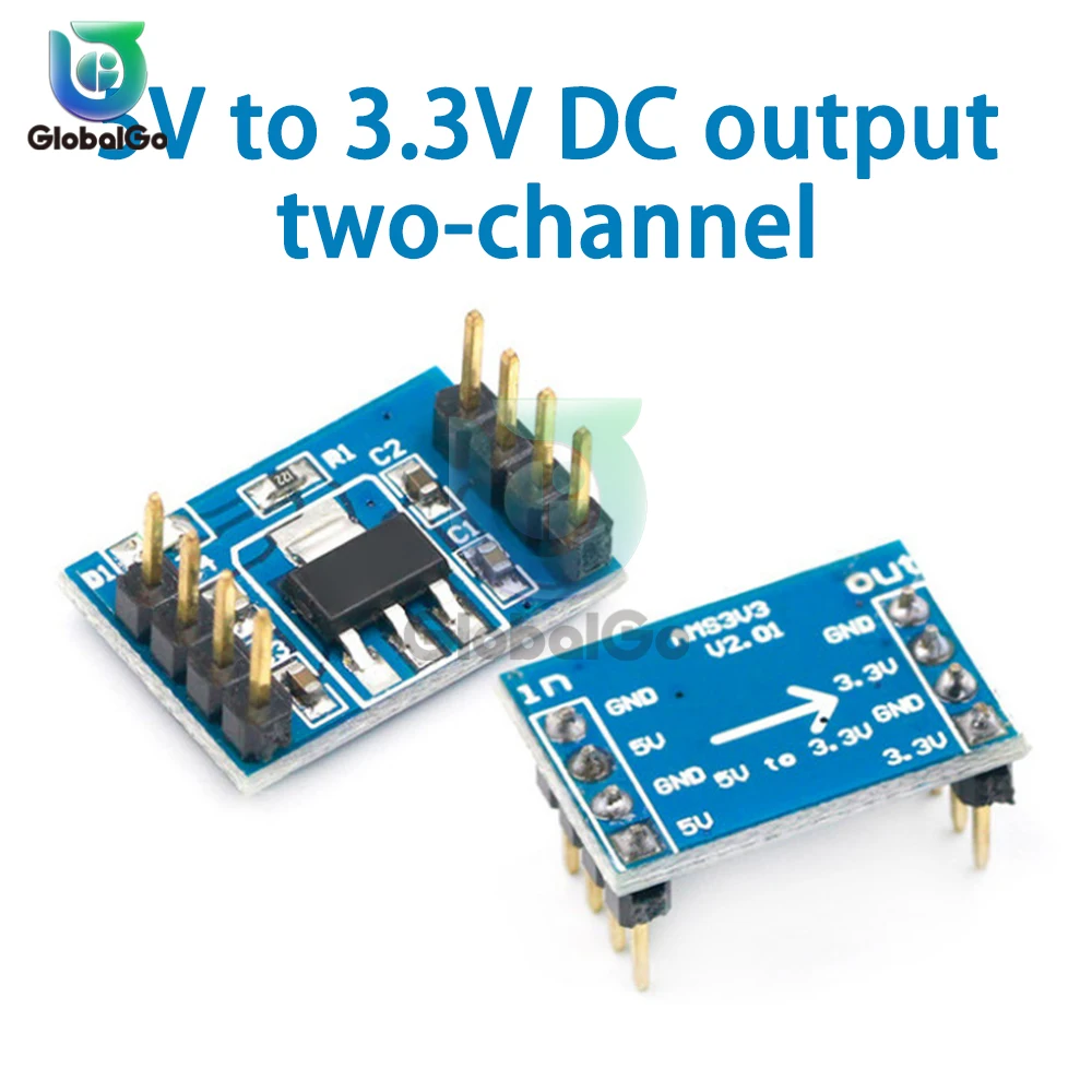 3.3V Voltage Regulator Module AMS1117 Voltage Regulator chip DC4.5V--7V to 3.3V module Dual Channel easy connection