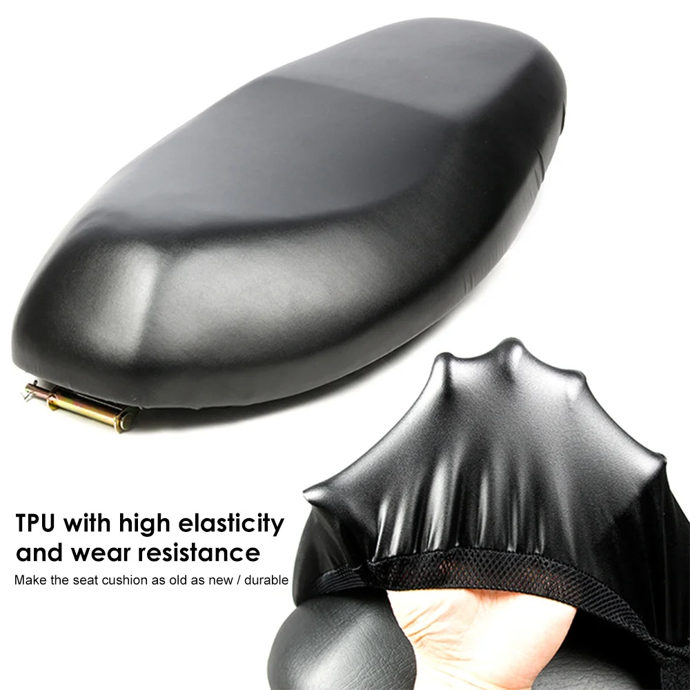 Motorcycle Seat Cover Waterproof Rain Dustproof Motorbike Scooter Cushion Seat for Sun Protection with Stretch Leather Bag
