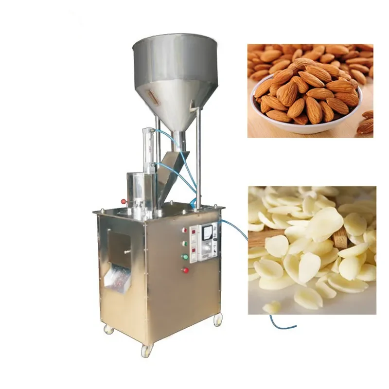 300KG/H Commercial Cashew Nuts Slicer Californian Almonds Slicing Machine Automatic Pistachio Peanut Cutter Machine Crusher
