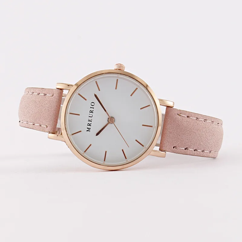 New Simple Ladies Watch Women's Watch Middle School Student Belt Watch Quartz Watch Factory in Stock Wholesale One Piece Dropshi