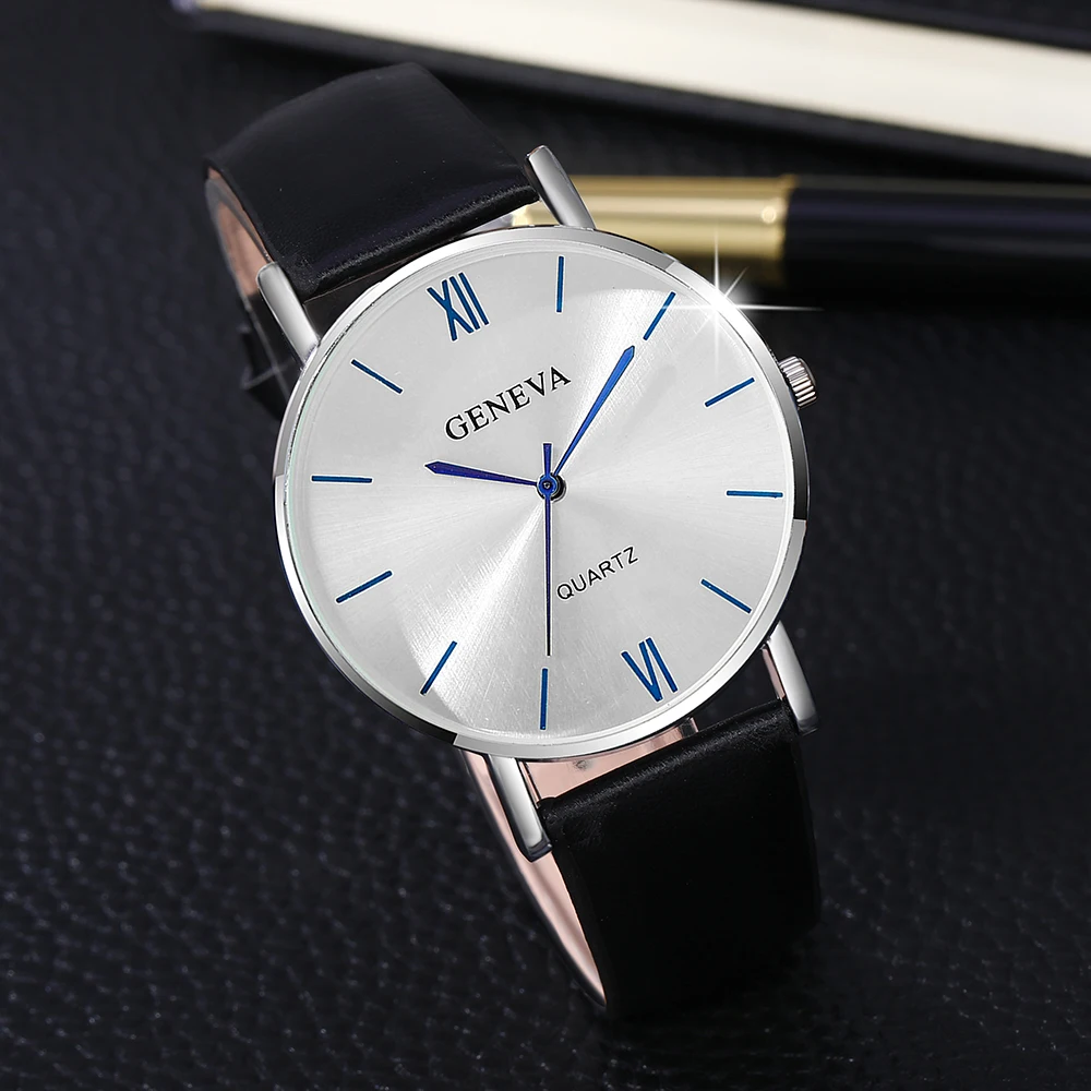 3PCS Set Couple Fashion Casual Leather Watches Ladies Simple Dial Quartz Wristwatches Dress Clock Montre Femme