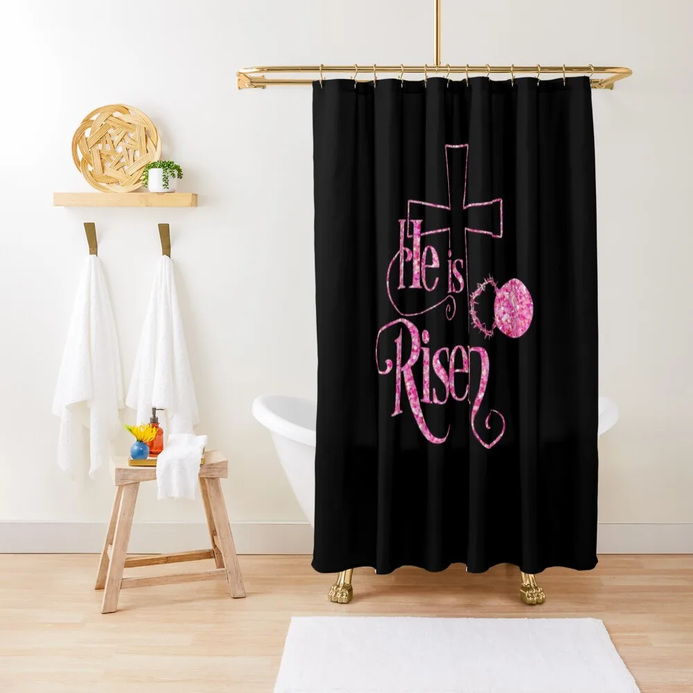 

He Is Risen Christian Easter Resurrection Shower Curtain Bathroom And Shower Cover Curtain