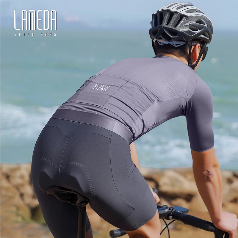 Lameda Cycling Jersey Man Quick Drying Short Sleeves Tight Cycling Jersey Top Breathable Spring Summer Cycling Clothes For Men