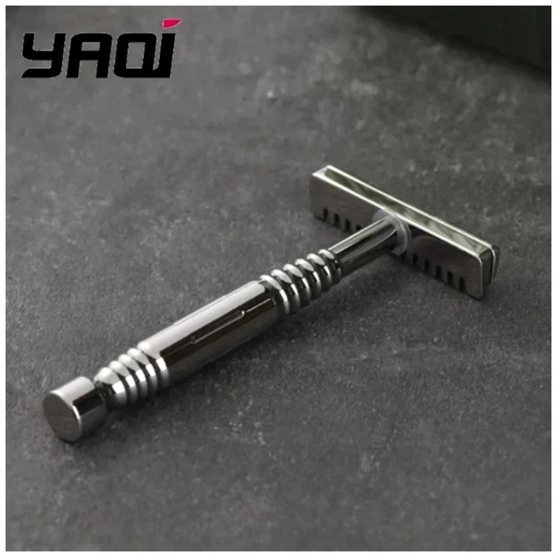 Romulus Open Comb YAQI Safety Razor Polished 316 Stainless Steel AC Blade Single-Edged Mens Shaving
