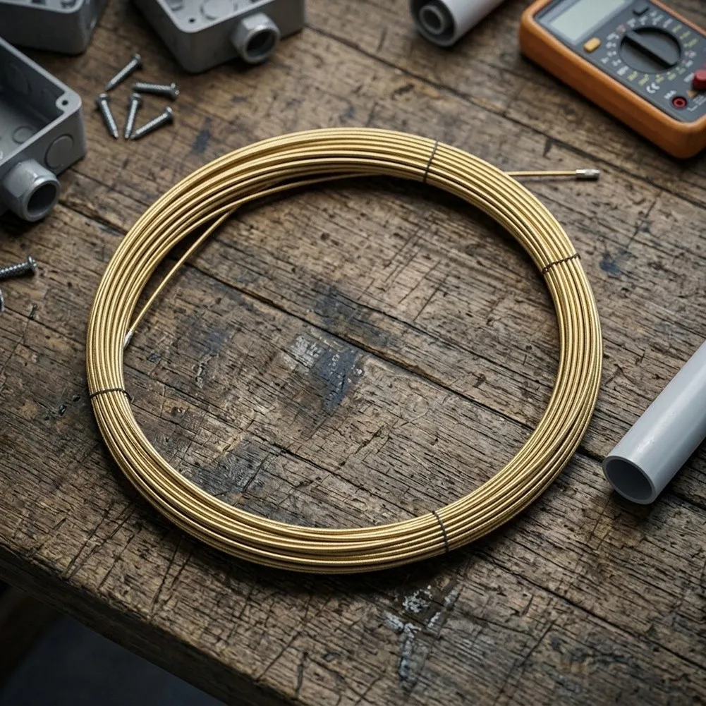 Roller Head Wire Puller Designed to Minimize Resistance When Threading Wires Through Straight or Curved Conduits