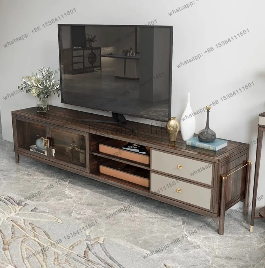 

Black Walnut Ash Song Style Aesthetic Low Floor Cabinet Modern Minimalist Office Bedroom Living Room