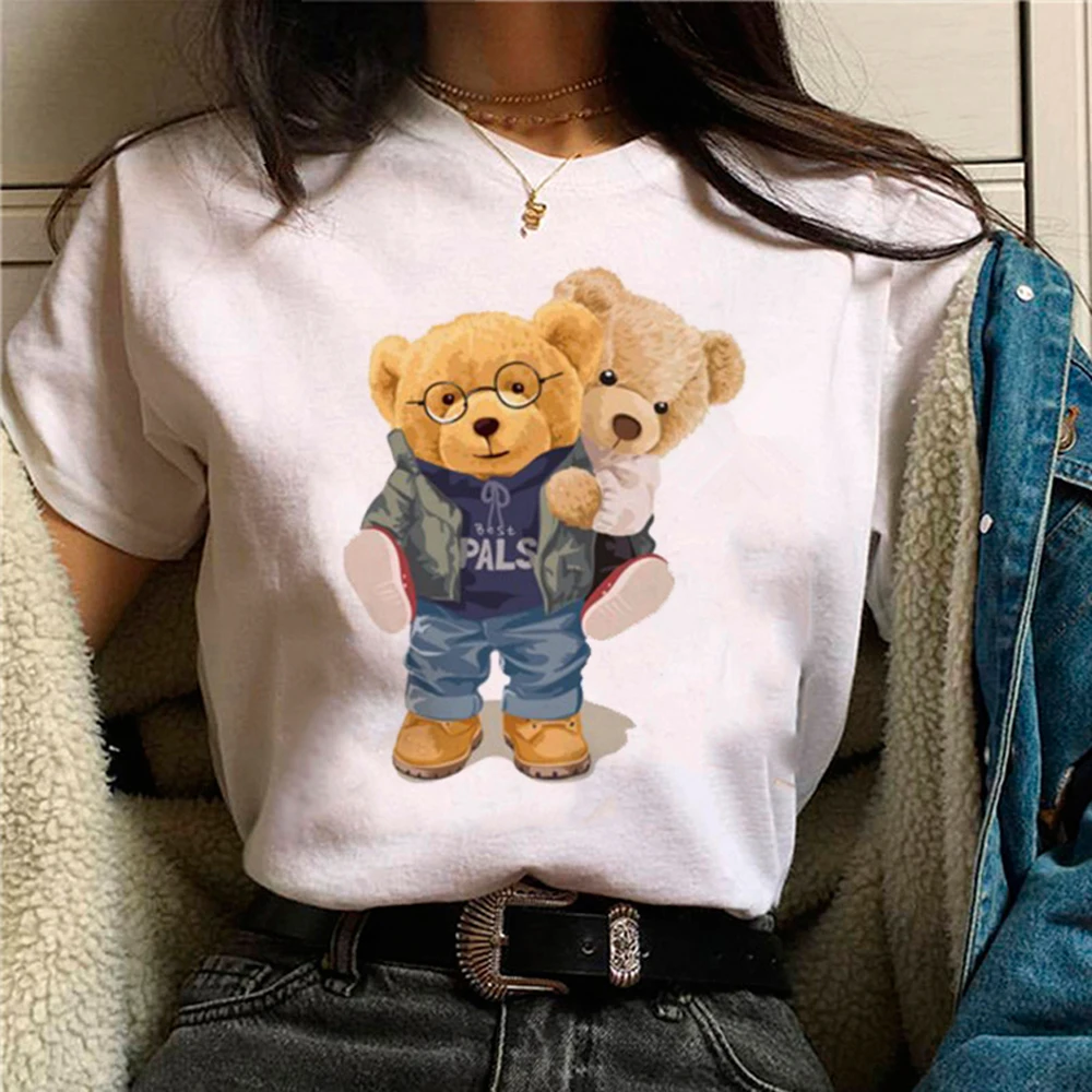 Bear top women harajuku summer manga tshirt female funny harajuku y2k clothes