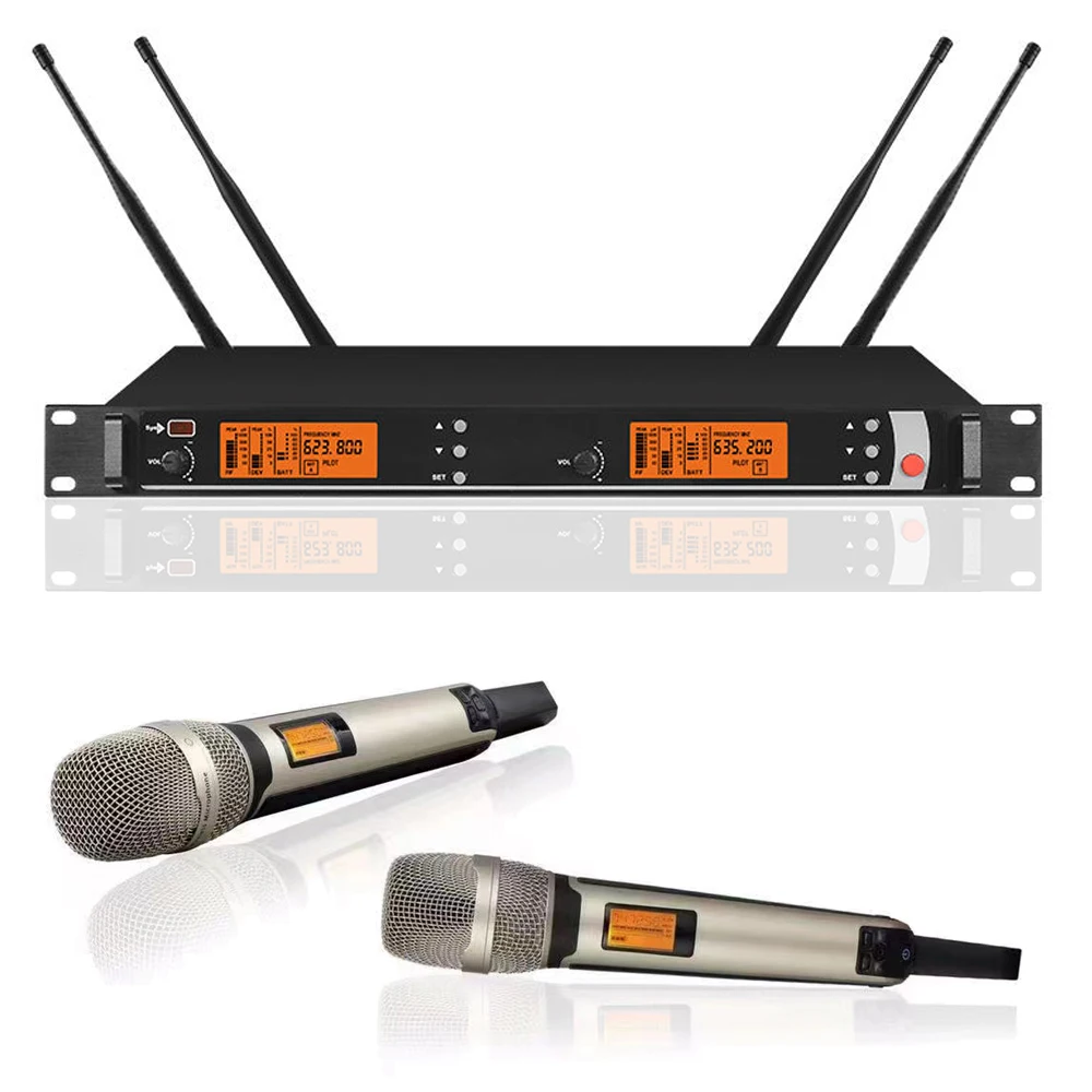 Pro SKM 9000 Limited Edition Two Handheld Wireless Audio Digital Microphone System EM9000