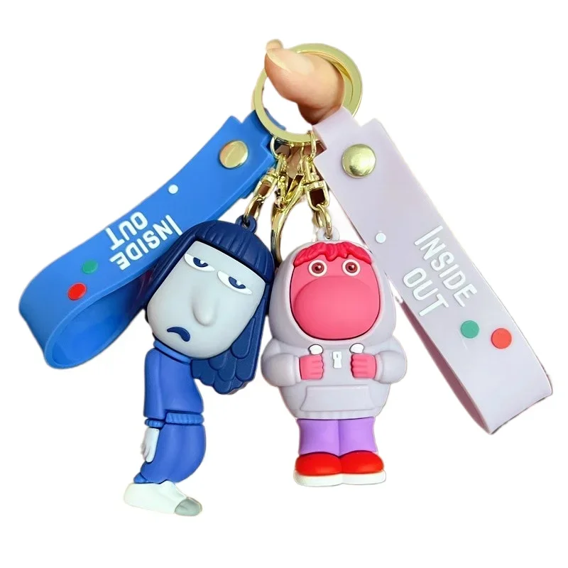 New Cartoon Inside Out Keychain Pendant Personality Creative Soft Glue Doll Cross-Border Sales Small Pendant