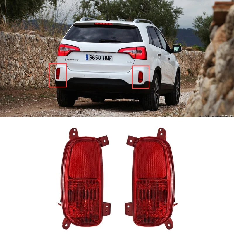 

Rear Tail Reflector Bumper Light For Kia Sorento 2013 2014 Red Rear Fog Light Rear Brake Light Assembly Car Accessories