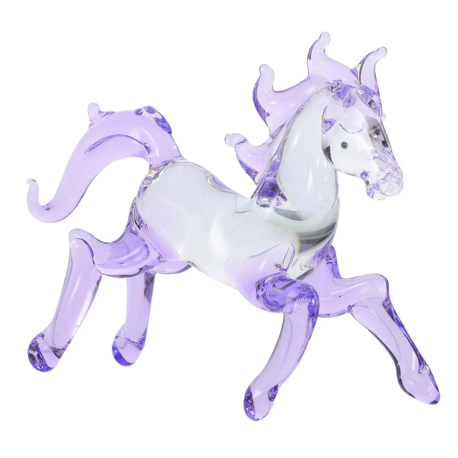 

Luxury Purple Amethyst Horse Sculpture Decor - Premium Crystal Animal Statue for Office Home Desktop Motivational Ornament