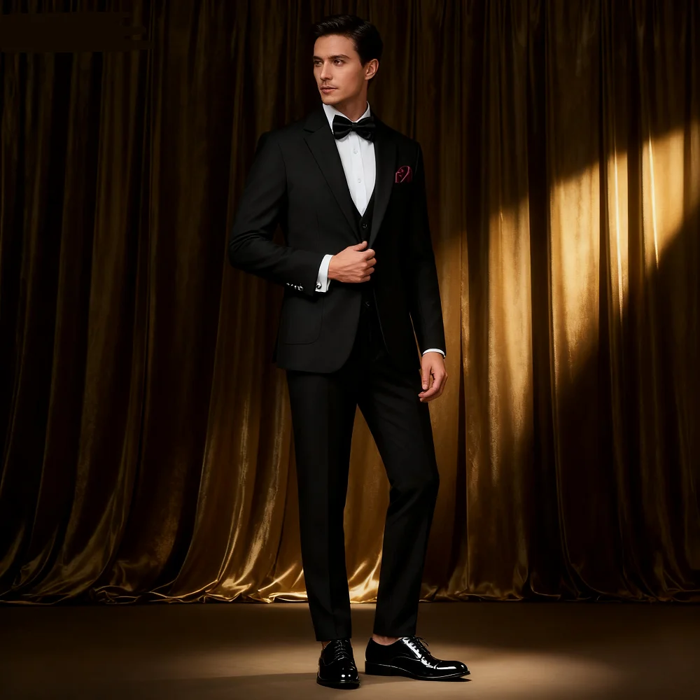 

Emerald Green Slim Fit 3-Piece Men's Suit Set - High-Quality Fashion Male Formal Party Clothing with Jacket Vest Pants