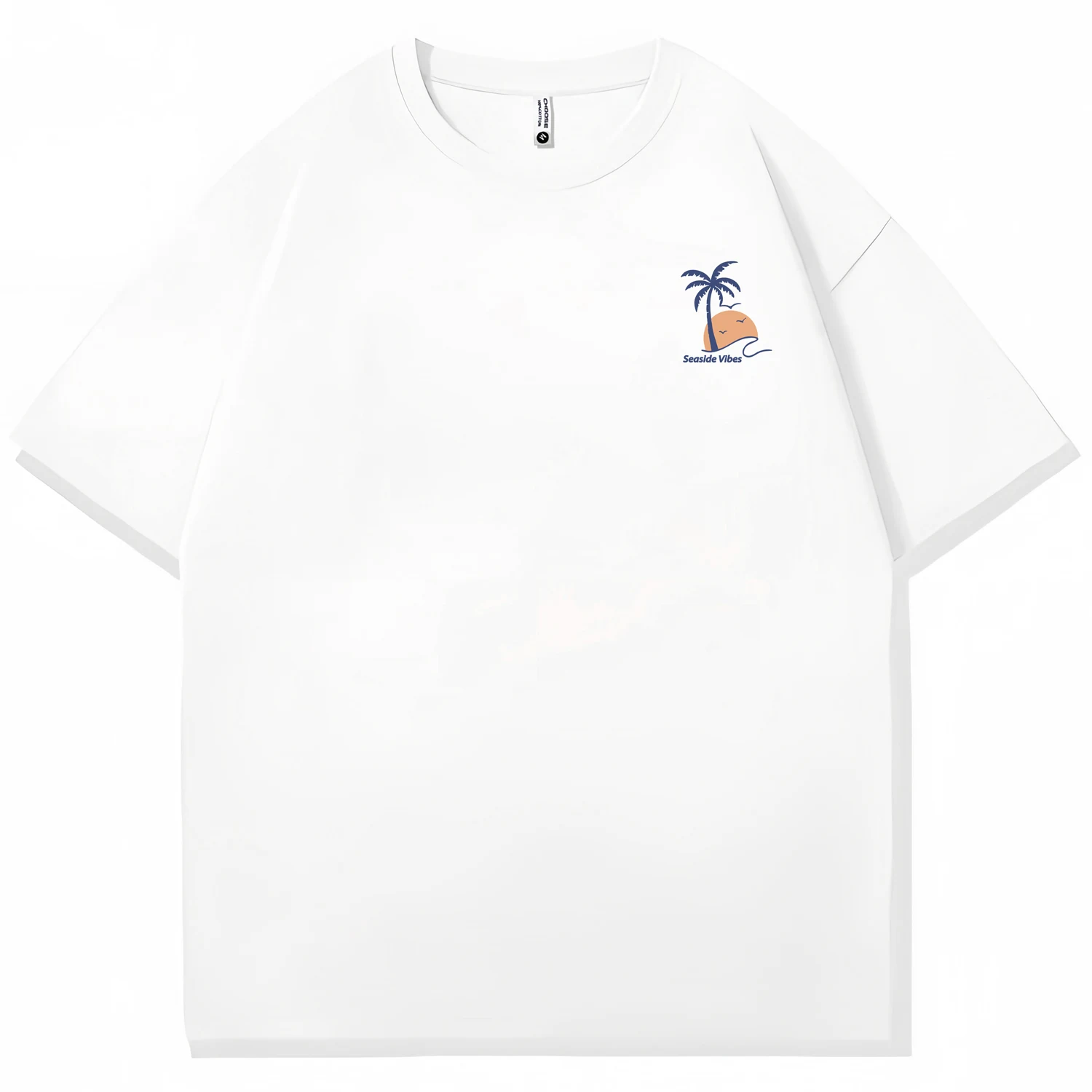 

Простые графические футболки, мужская одежда с короткими рукавами и принтом, белая уличная одежда большого размера, повседневные летние новые топы, футболки, хлопковая футболка