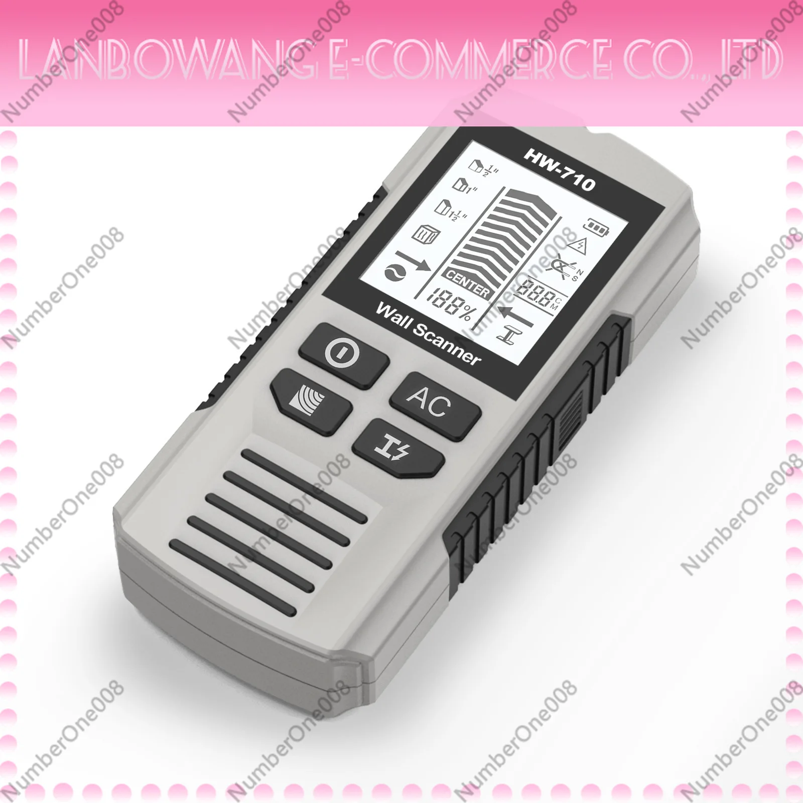 HW710 5-in-1 Wall Detector Stud Column Industrial Metal Measuring Instrument Wall Metal Detector