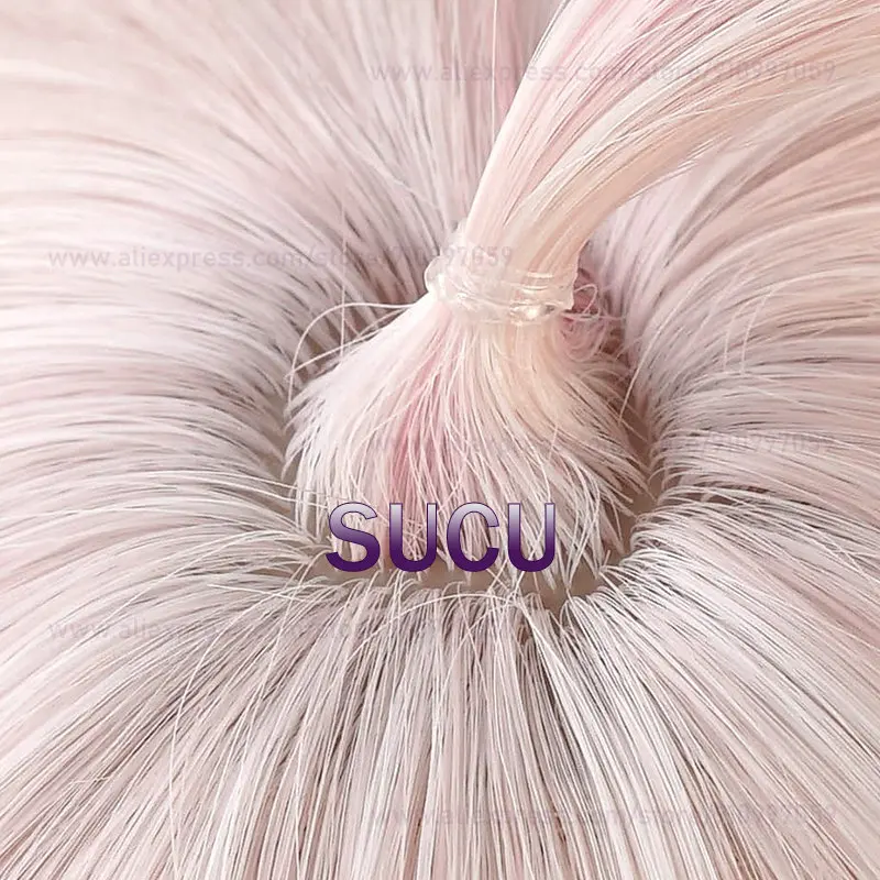 Peruca Cosplay Anime Mahiro, Perucas Gradiente Rosa, Resistente ao Calor, Cabelo Sintético, 70cm de Comprimento, Qualidade