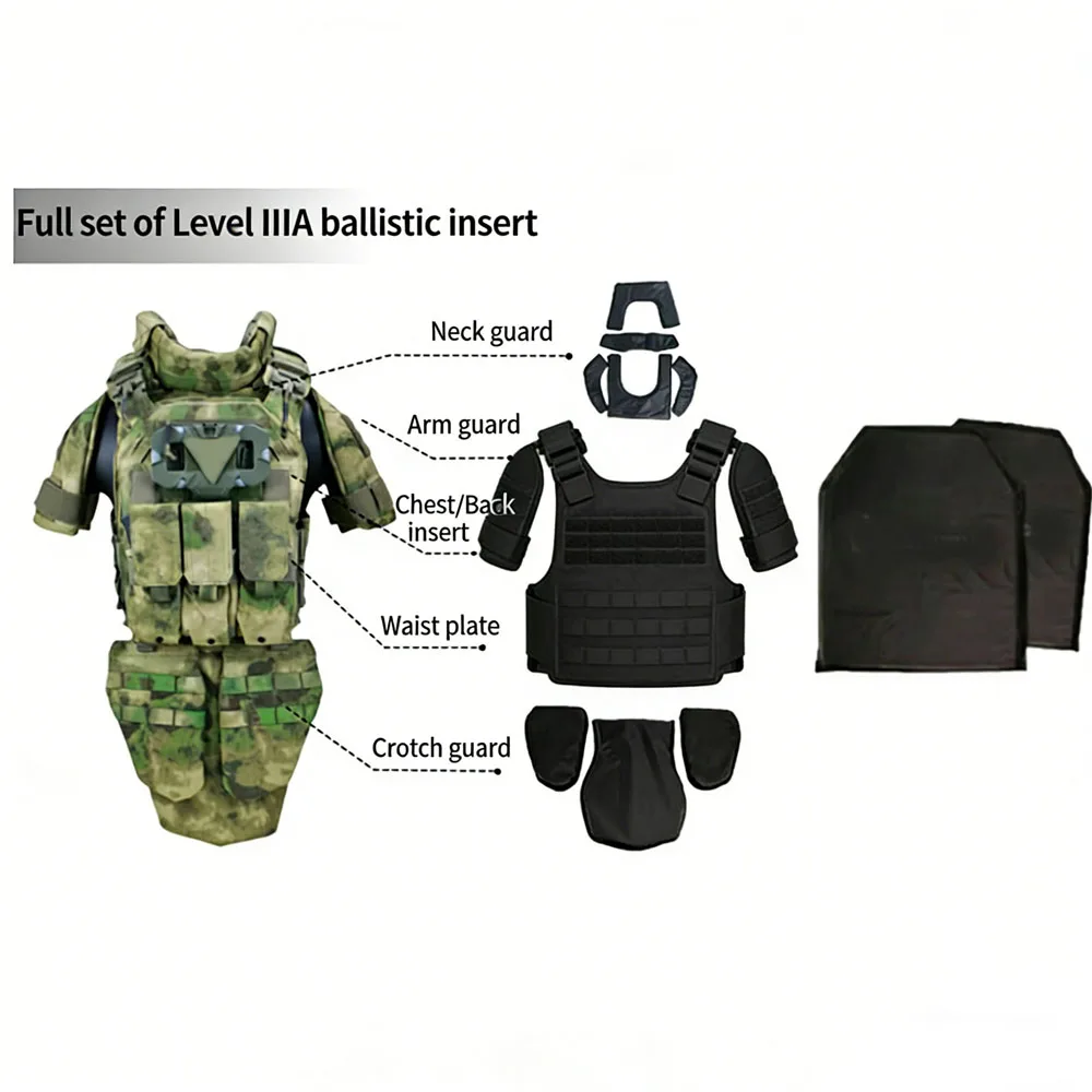 Full-protection Tactical Body Armor Vest  with Flame Retardant Protection Laser-Cut Molle System for Outdoor Training Airsoft CS