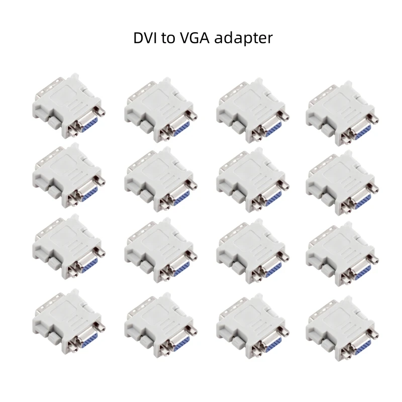 5/3/1pcs DVI To VGA Adapter DVI-I Male 24+5 Pin To VGA Female Adapter Converter 1080P Video Graphics Card Converter For HDTV PC