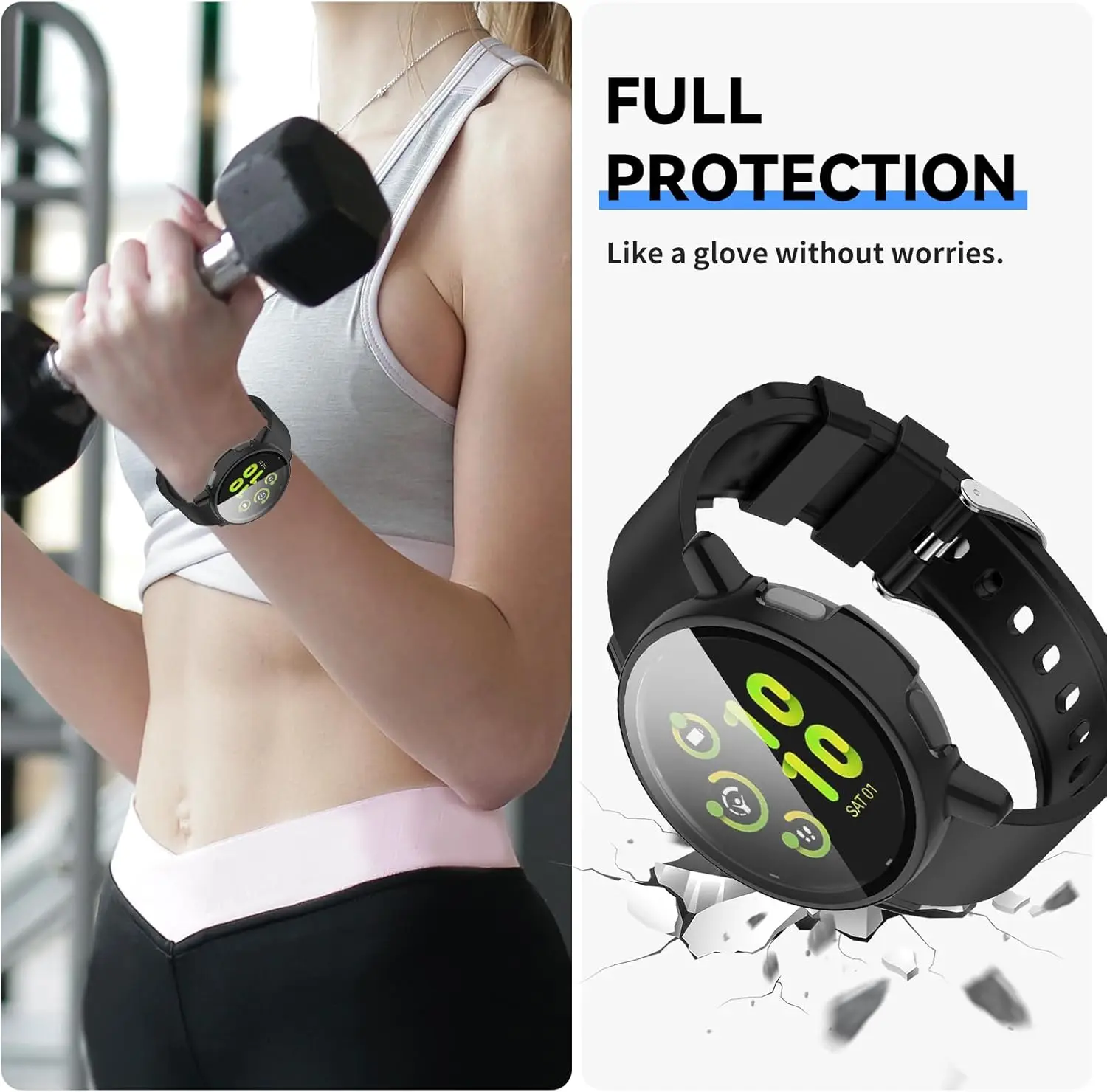 حافظة حماية للشاشة لساعة Garmin Active 5/Vivoactive 5 الذكية، غطاء حماية رفيع للغاية من البولي كربونات لهاتف Garmin Vivoactive 5.