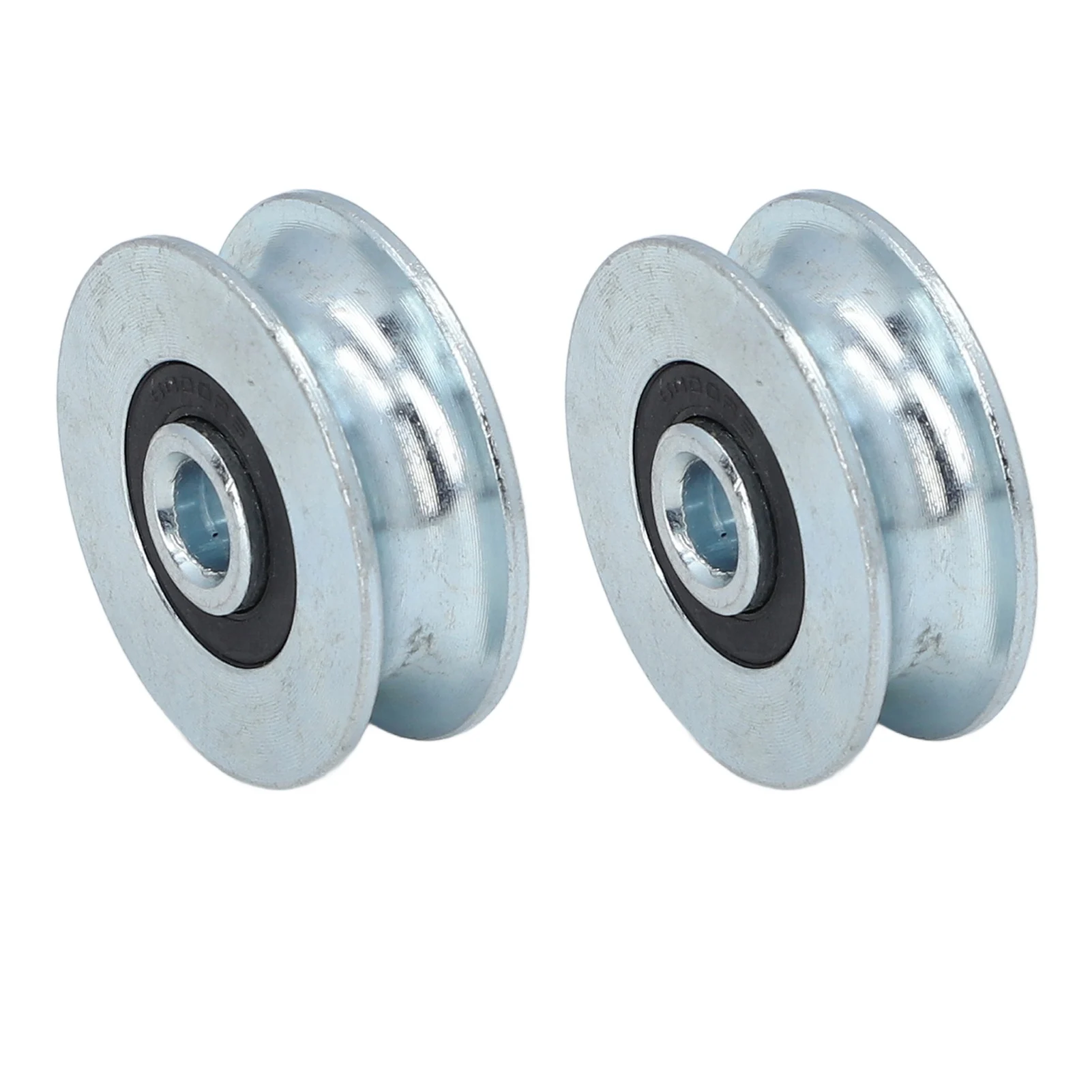 2 Pcs Pulley Wheel 40mm Outer Diameter 8mm Center Hole Diameter Alloy Steel Pulley Rolling Bearing Wheel