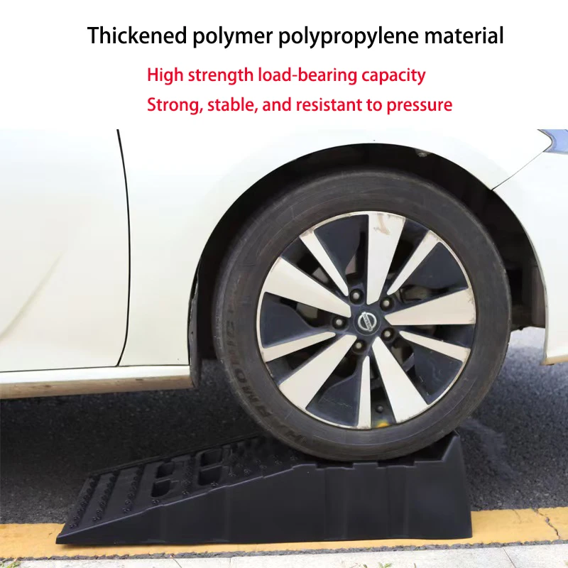2Pcs Upgraded Version Black Heavy Car Ramps 900 MM Long Anti-Slip Working Ramp Car Tire Oil Changing Repair Maintenance Ramp
