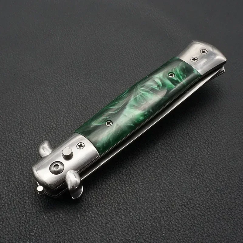 Edelstahl Klappbarer Automatischer Kamm-Messer-Bürsten-Haarschneider-Kamm-Bürsten-Zubehör Schmetterling Herren Taschenmesser-Kamm – Detail 3