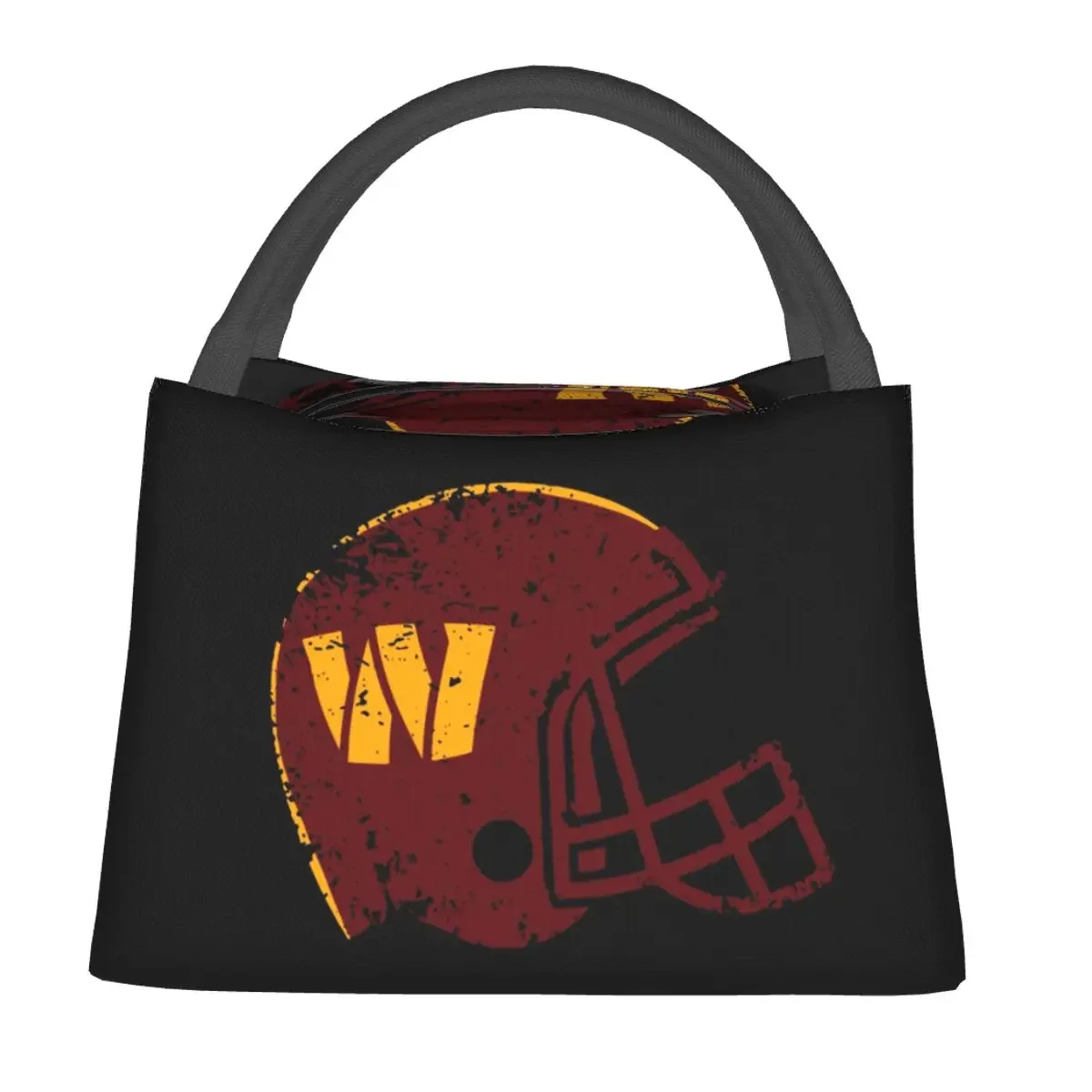 Washington Commanders Helmet Lunch Bags Insulated Bento Box Resuable Lunch Tote Picnic Bags Cooler Thermal Bag for Woman