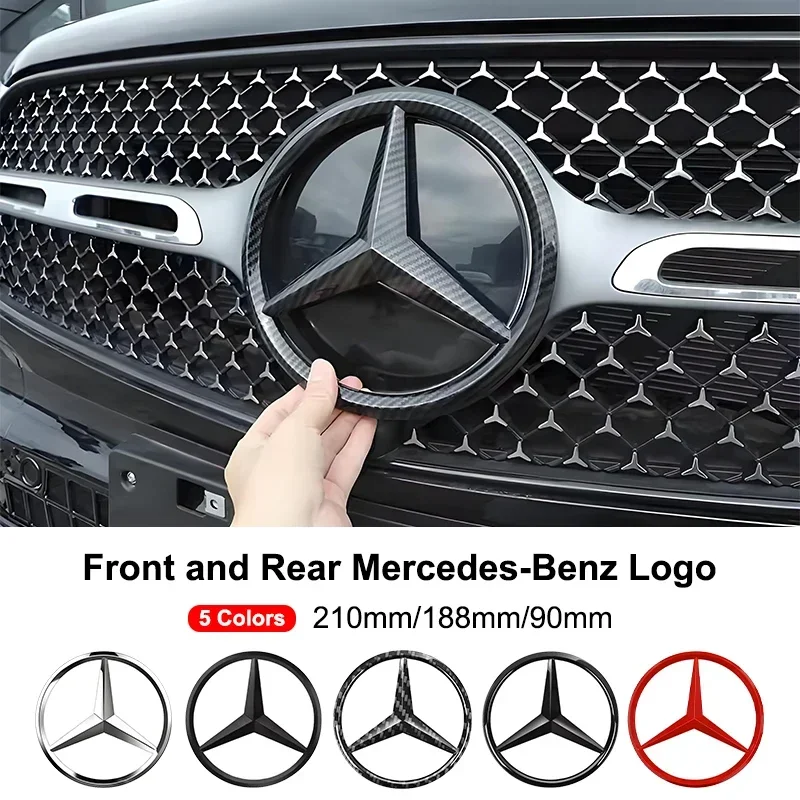 

Car Front Hood Back Trunk 3D Emblem Decoration Logo Stickers For Mercedes Benz AMG GLE GLS CLA CLE GLC CLS GLA W223 W213 W206