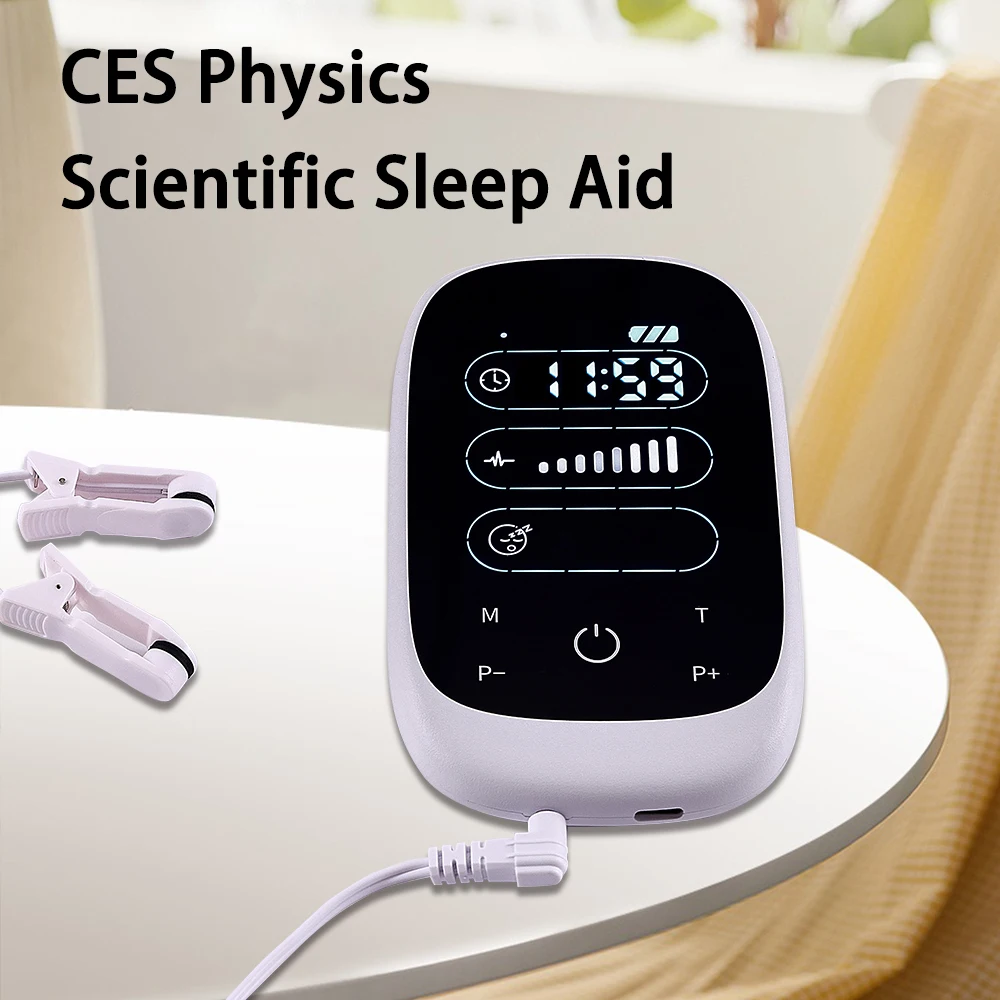 CES Microcurrent Ear Clip Sleep Aid Device Relieve Insomnia Promote Fast Sleep Deep Sleep Anxiety Depression Reliever