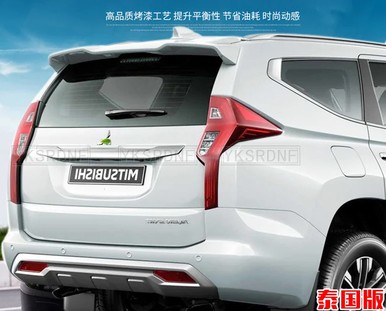 Fit FOR Mitsubishi Pajero Sport ABS Plastic Rear Trunk Wing SPOILER FOR Mitsubishi Pajero SPOILER 2016 2017 2018 2019 2020 2021