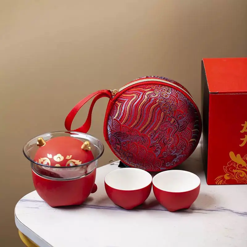 Upscale Tea Sets Ceramic Kung Fu Teaset Teacup Porcelain Service Gaiwan Tea Cups Mug of Tea Ceremony Teapot