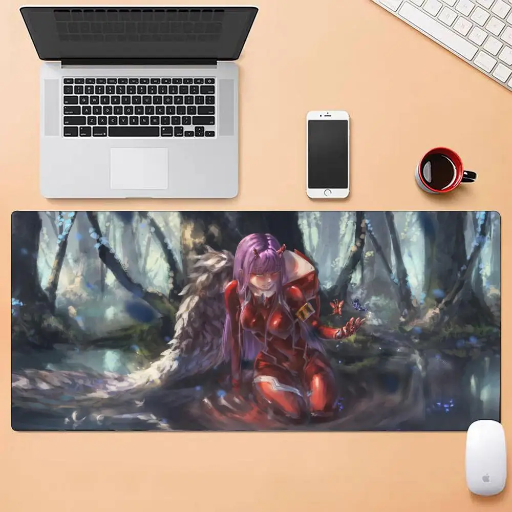 ANIME Darling In The Franxx Mauspad, mehrere Größen, groß, quadratisch, für Computer, Büro, Spiel, Tischsets, Gummi, rutschfeste Mauspads