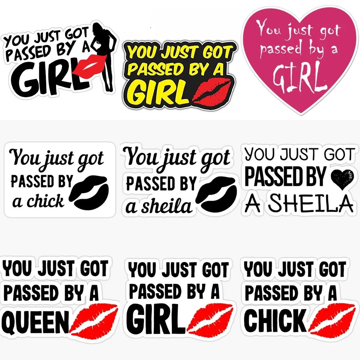 

You Just Passed By A Girl Personalized Stickers Motorcycle Car Accessories Truck Window Bicycle Van Laptop Glass Wall Decal
