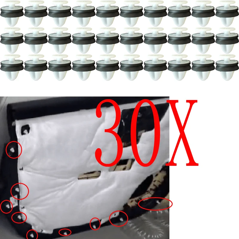 30X For Peugeot 1007 2005 2006 2007 2008 2009 Citroen Trim Door Panel Card Fastener Clips 6991Y8