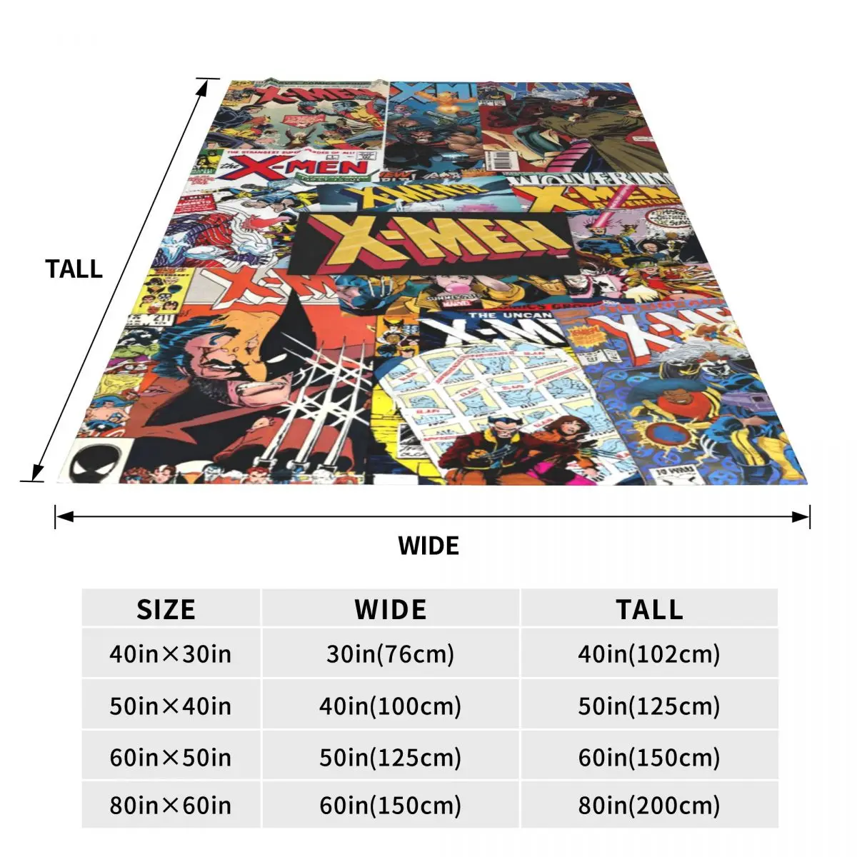 X-MAN X Man Marvel Hero Blankets Flannel Relax Soft Throw Blankets for Bedding Bedspread