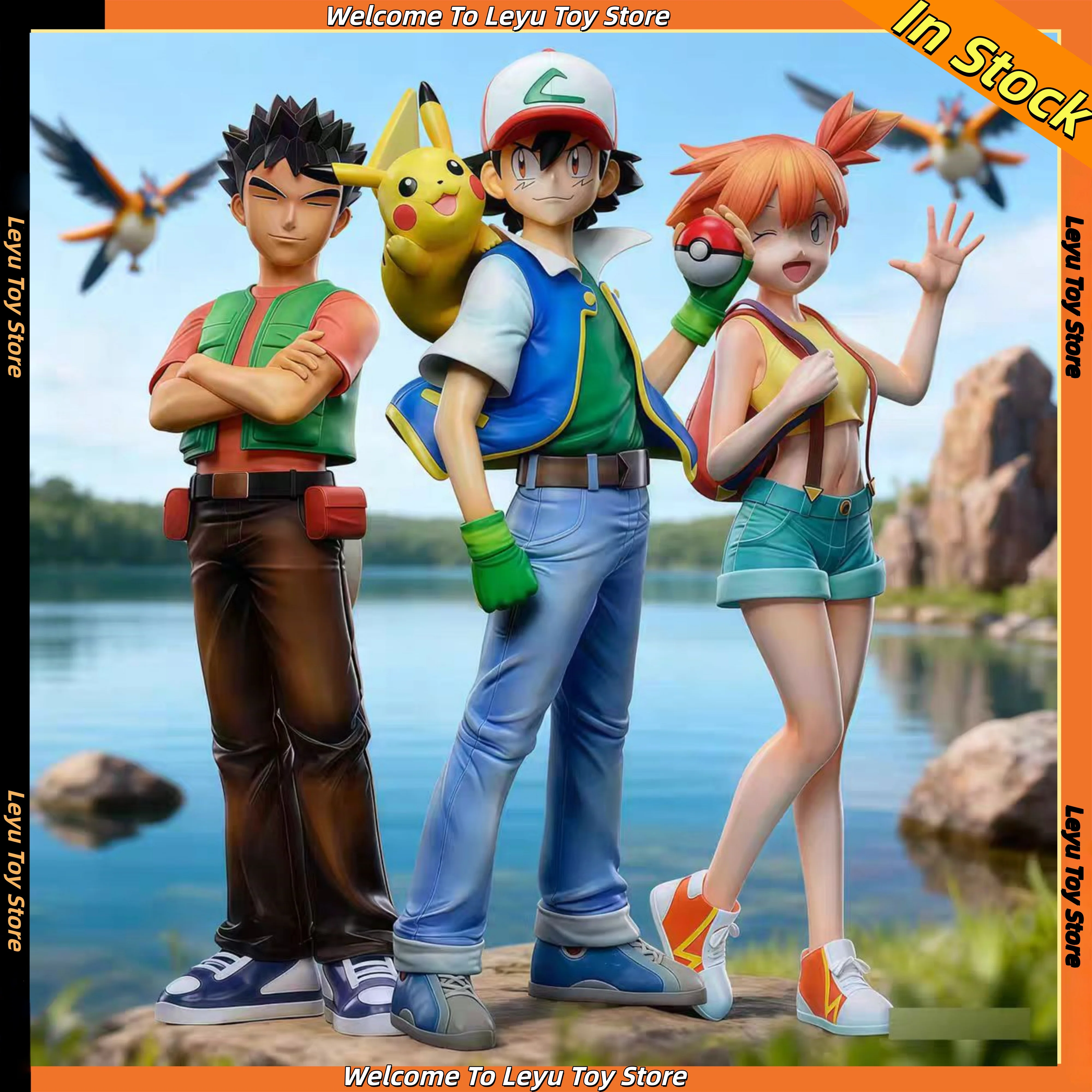 Figurine de dessin animé Ash Ketchum Brock, 18cm, figurines en plastique brumeux, Statue Gk en Pvc, modèle de collection, jouets, cadeau, en Stock