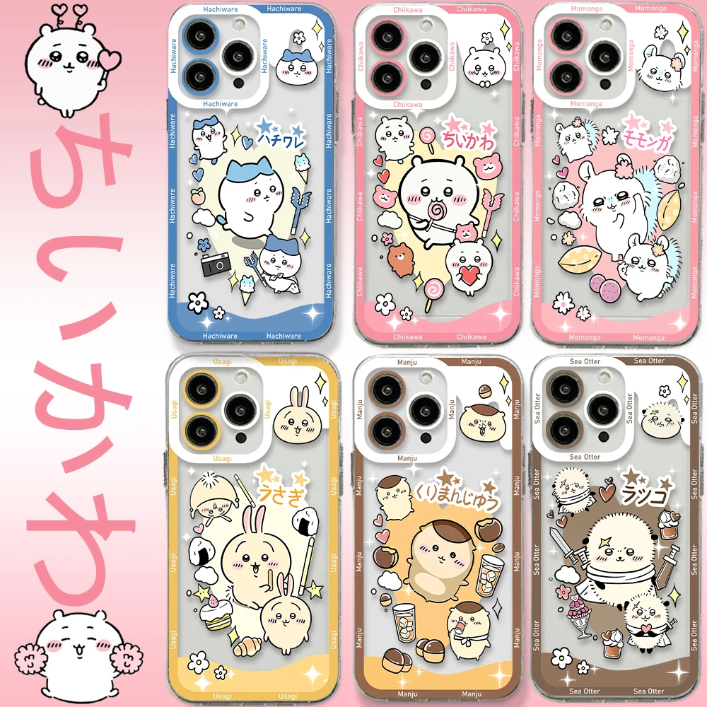 Cartoon Little Cute Usagis Phone Case for IPhone 15 14 13 12 11 Pro Max X XR XS 7 8 Soft Silicone Transparent Back Cover GIft