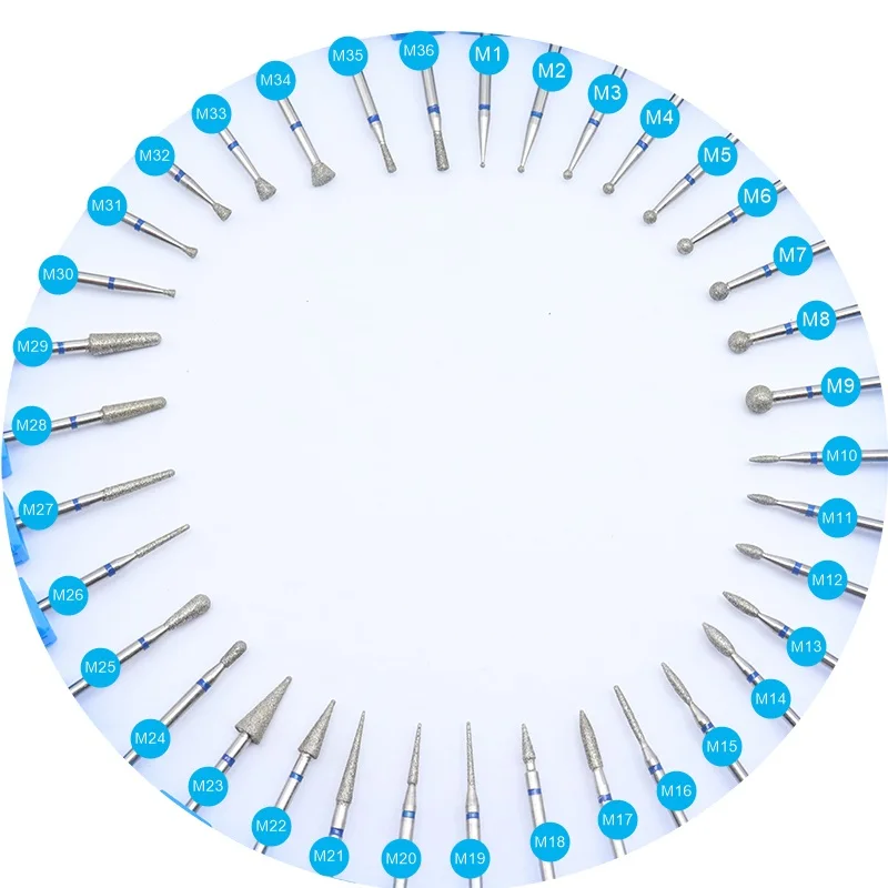 Easy nail 67 arten diamant meduim nagel bohrer fräser für maniküre rotary bits kutikula sauber zubehör nagel feilen kunst – Detail 3