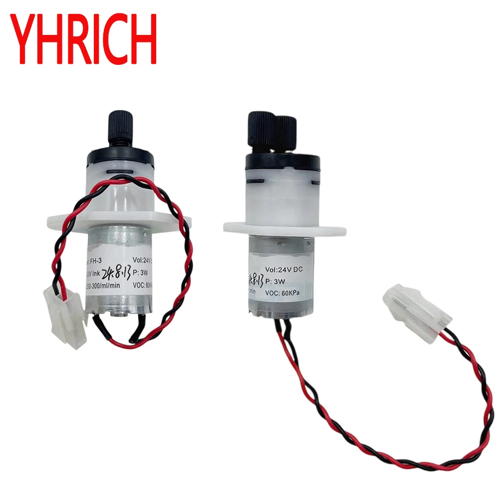 24V 3W UV Ink Pump FH-3 200-300ml/min Air Diaphragm Ink Pump for Inkjet Printer Ink Suction Pump UV Machine Ink Absorption Pump