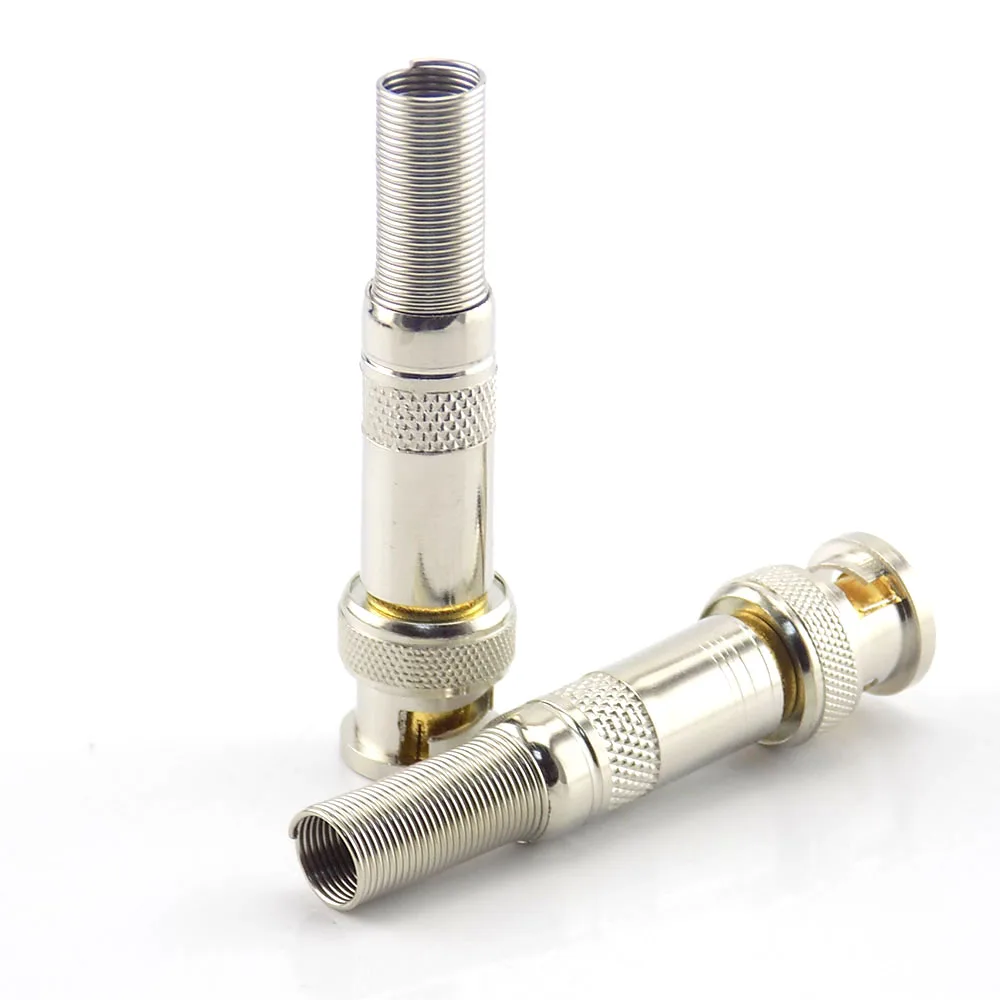 5pcs BNC Male Solder Copper Pin BNC Connector for Cctv Camera System Security Accessories C6