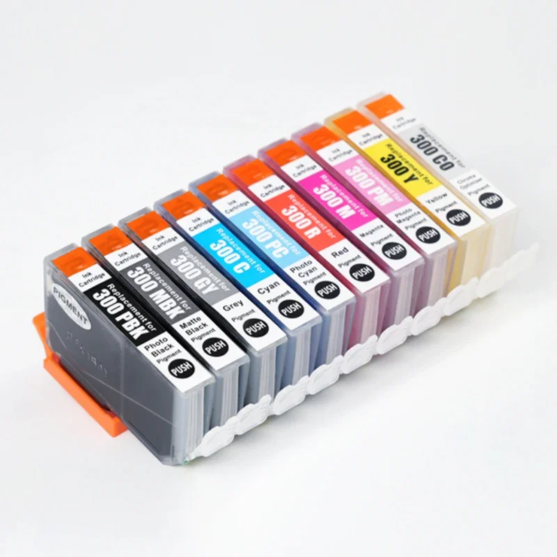 NEW 10Color PFI 300 PFI300 PFI-300 Premium Color Compatible Inkjet Ink Cartridge for Canon imagePROGRAF PRO-300 Printer