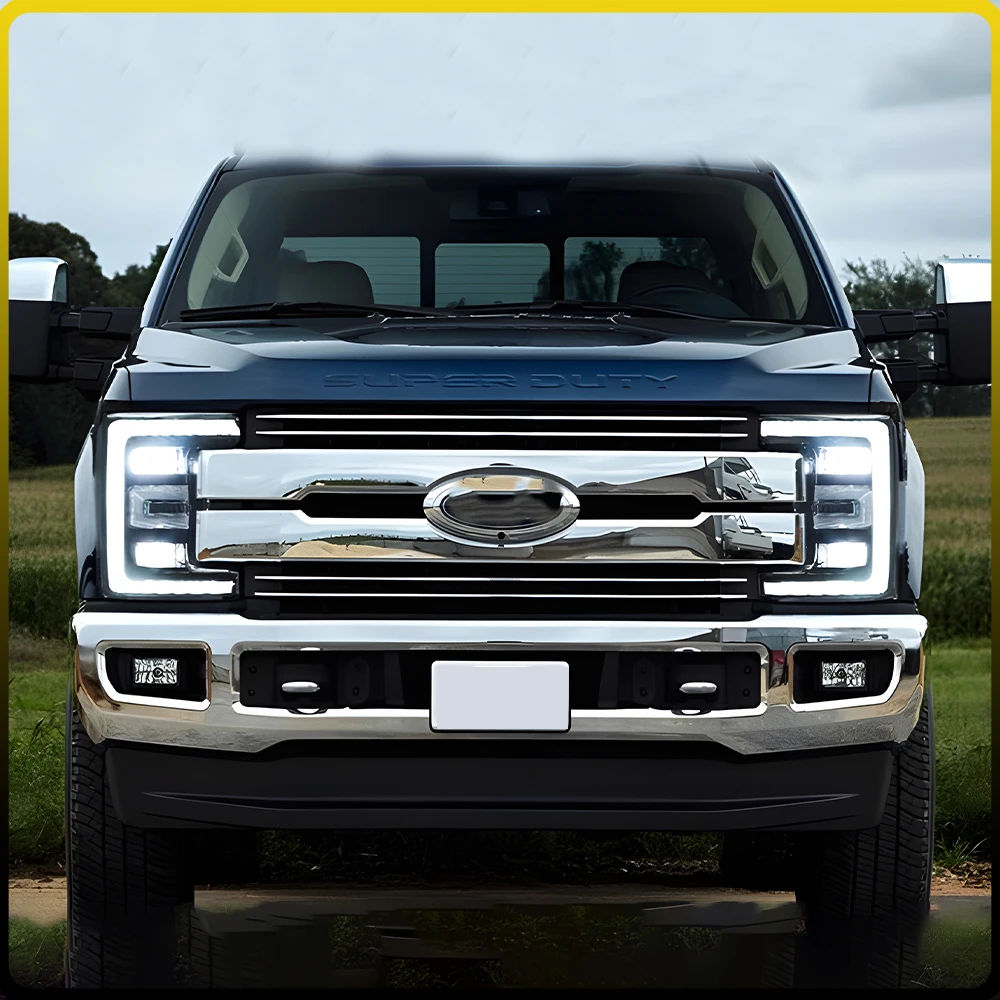 For Ford Raptor F250 2017-2019 LED Auto Upgrade New Style Headlights Assembly Projector Lens Car Tool Accessories Plug and Play