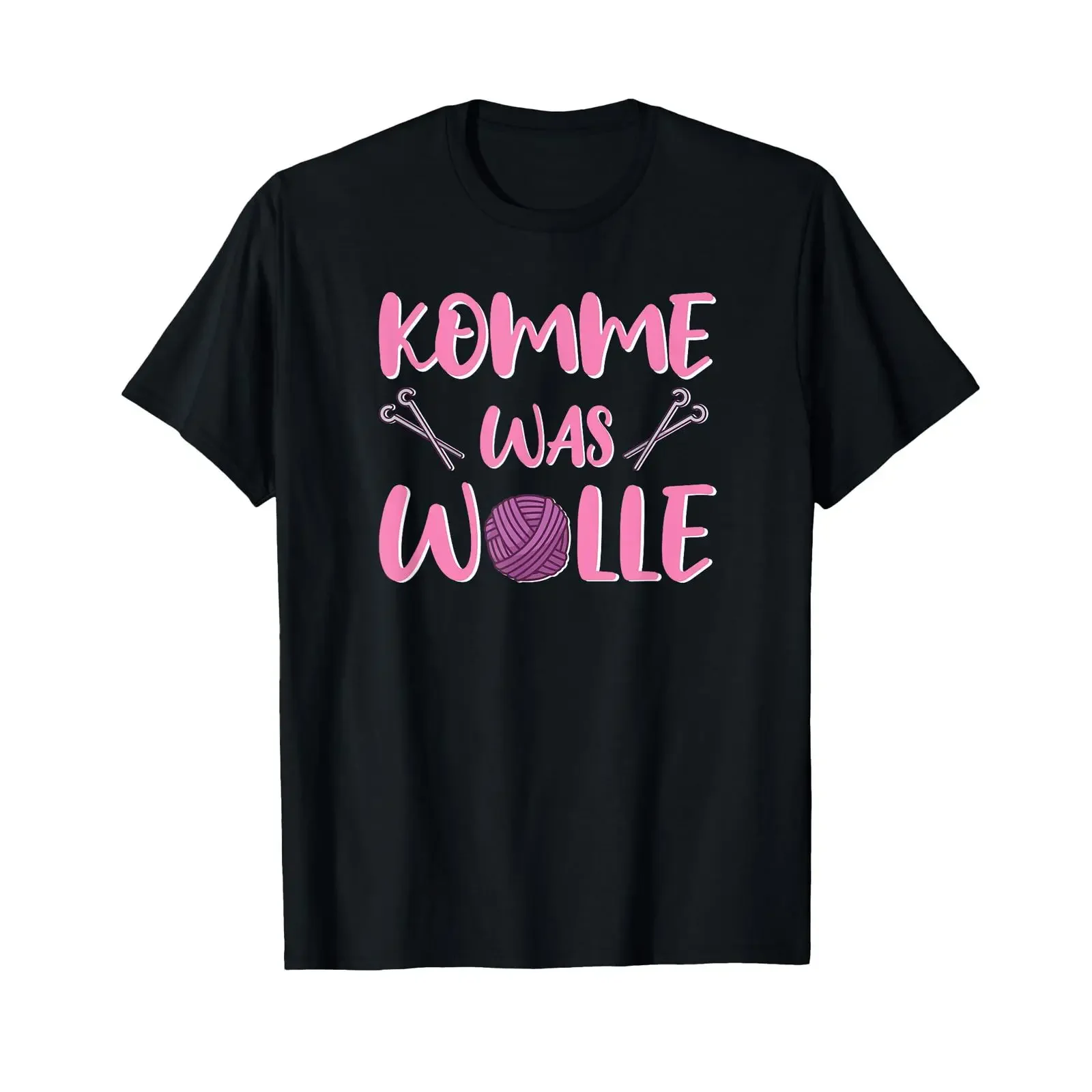 Women's Komme was Wool Knitting Saying Crochet for Sewing T Shirt vintage Washed Stretched homme Soft Breathable Unisex fashion