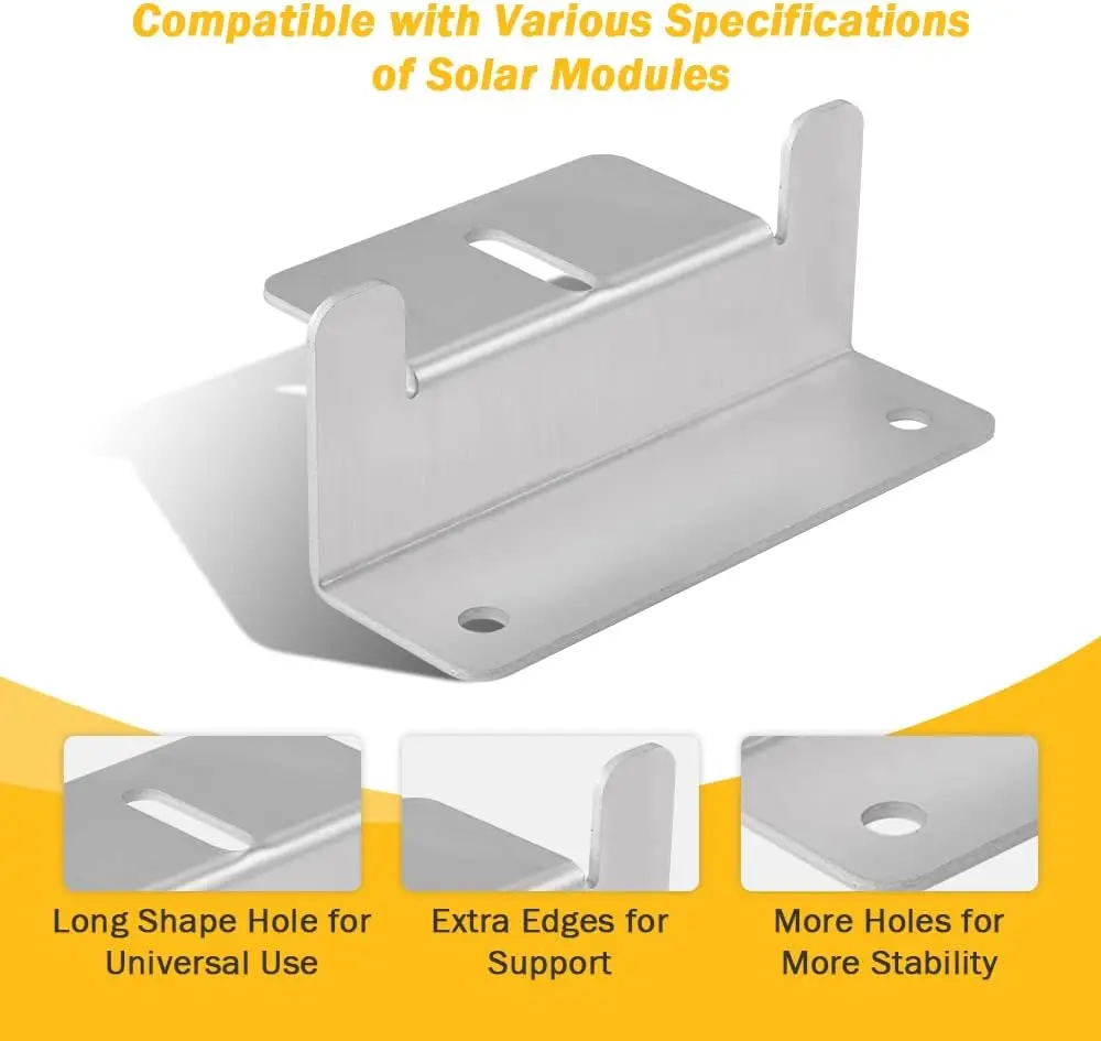 16-Piece Aluminum Z-Bracket Solar Panel Mounting Kit 3