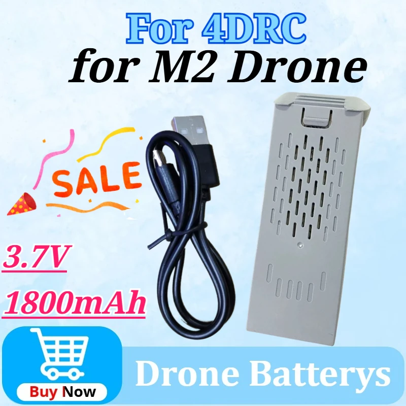 

3.7V 1800mAh for 4DRC M2 Brushless Version Battery for RC Aircraft Quadcopter Drone Module Accessories Spare Parts GPS Battery