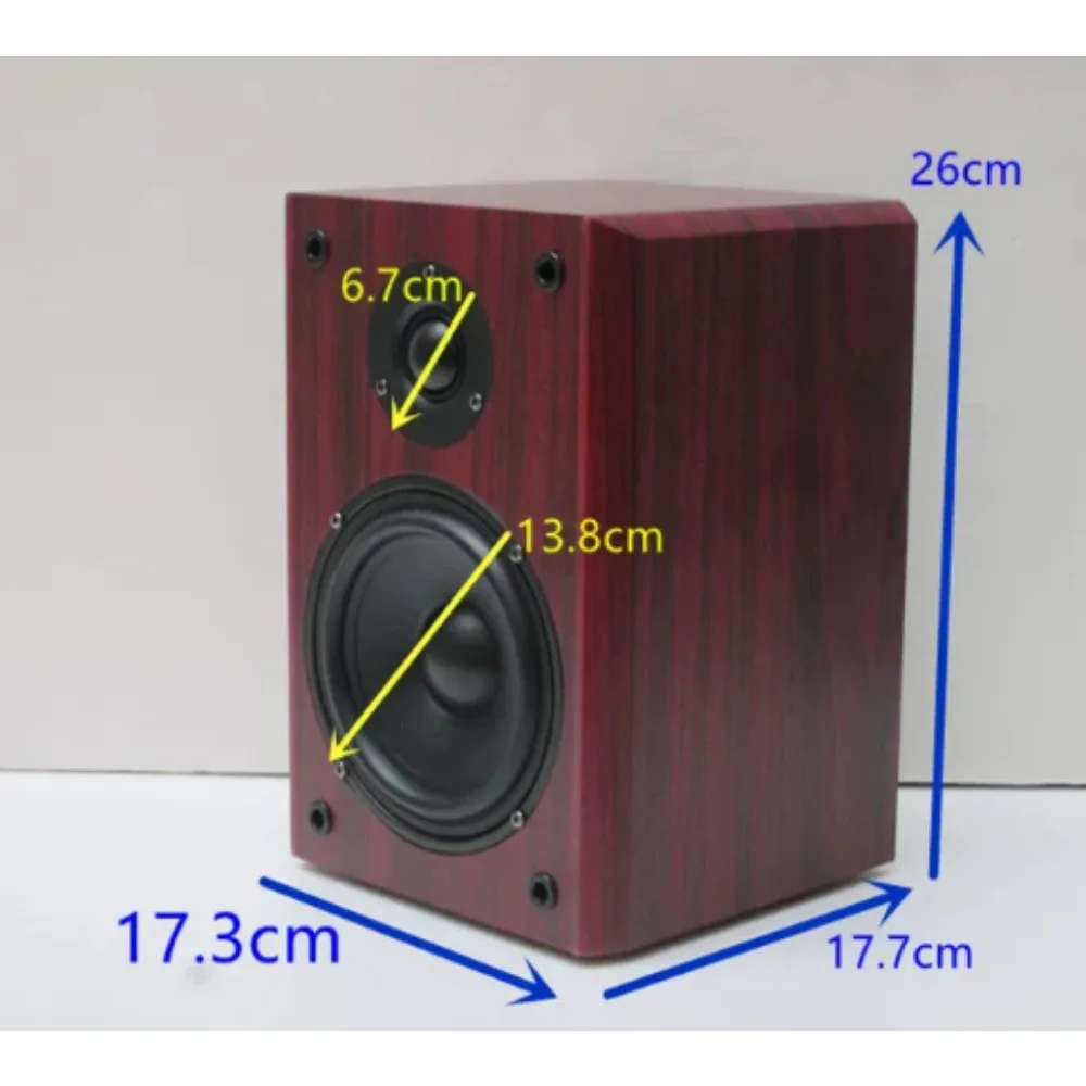 5.25 Inch Passive Desktop Monitor Speaker Wooden Cabinet Wall Mountable Audiophile Hifi Bookshelf Surround For Home Theater